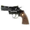 Colt Python 357 Magnum, 3" Barrel, Blued, Black, Blade Front, Adj Rear, Wood Grips, 6rd