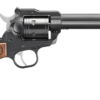 Ruger Super Wrangler Collector's Series 22 LR/22 WMR 5.50" Black Cerakote Frame & Cylinder, Engraved American Walnut Grip 6 Shot
