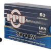 PPU Handgun Defense 38 S&W 145gr, Lead Round Nose, 50rd Box
